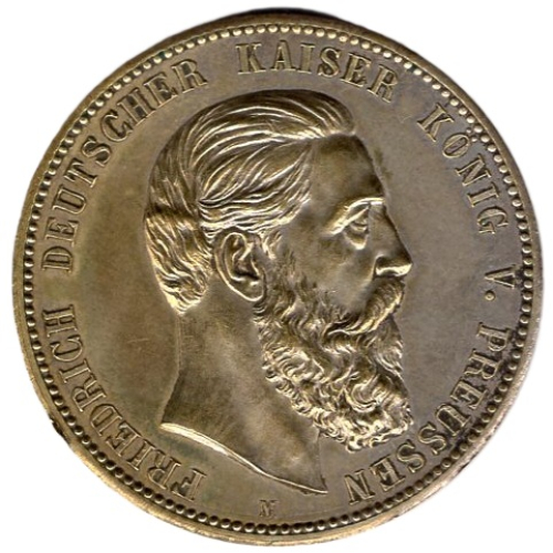 Kaiserreich Medaille 1888 Friedrich III. Auf seinen Tod Lerne Leiden ohne zu klagen