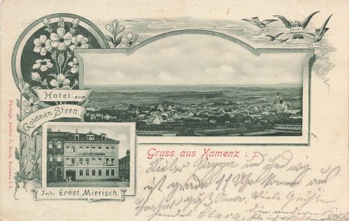 Kamenz Sachsen Hotel goldener Stern o 1901