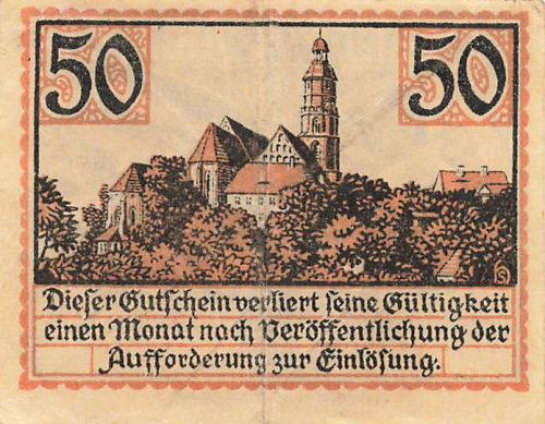 Kamenz Sachsen Notgeldschein 1921