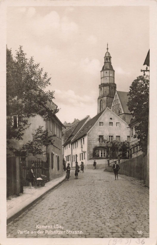 Kamenz Sachsen Pulsnitzer Straße * um 1940