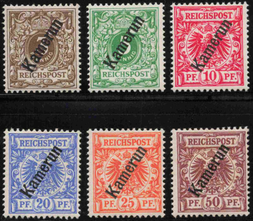 Kamerun Deutsche Post Michel 1-6 * ungebraucht Krone Adler 