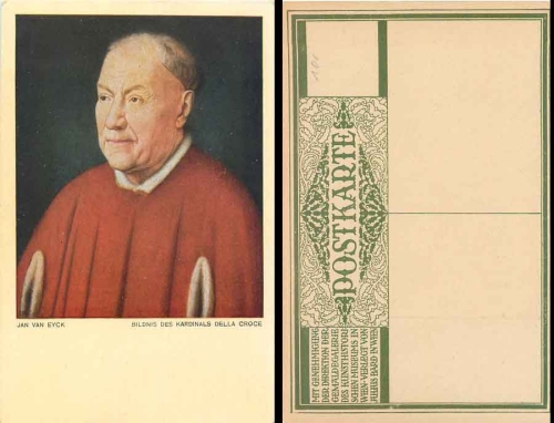 Kardinal Della Croce Künstlerkarte Jan van Eyck * ca. 1920