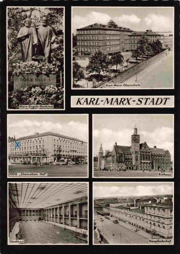 Karl-Marx-Stadt Mehrbildkarte o 1966