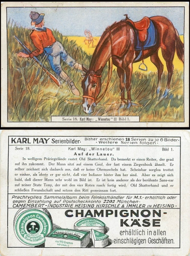 Karl May series photos RS. Advertising print mushroom cheese, series 18 image 1