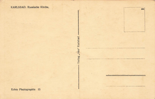 Karlsbad Russische Kirche Böhmen Karlovy Vary * um 1930