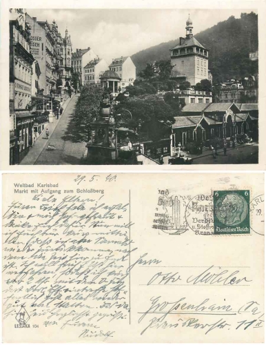 Karlsbad market with ascent to the Schlossberg o 29.5.1940