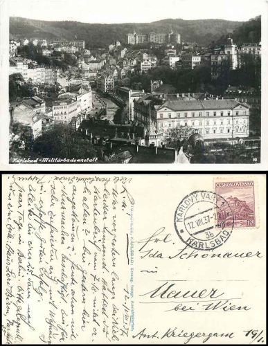 Karlovy Vary military baths o 12.8.1937