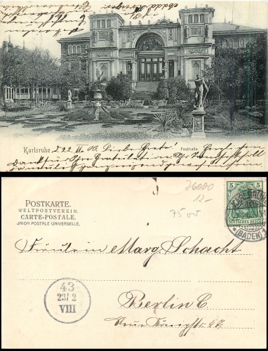 Karlsruhe Festhalle o 22.02.1903
