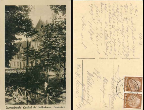 Karltal Schluckenau Kreis Aussig o 2.8.1939