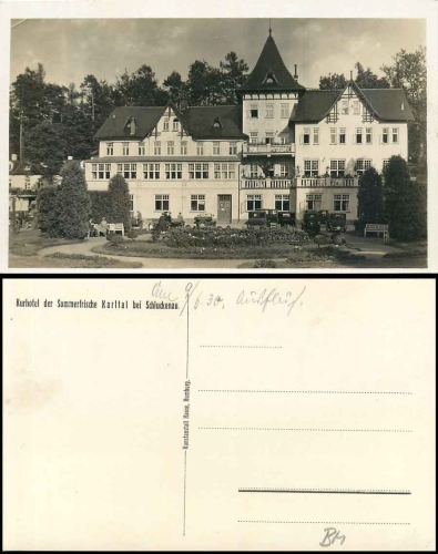 Karltal bei Schluckenau Kurhotel Kreis Aussig * 9.6.1930