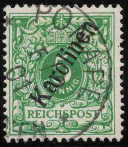Karolinen Deutsche Post Michel 2 II o gestempelt Krone Adler  