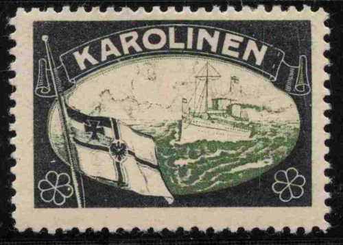 Karolinen Deutsche Post Vignette um 1890