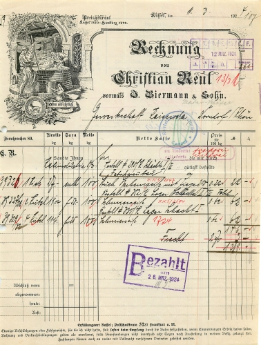 Kassel Seifensodafabrik Christian Reul Briefkopf 1924