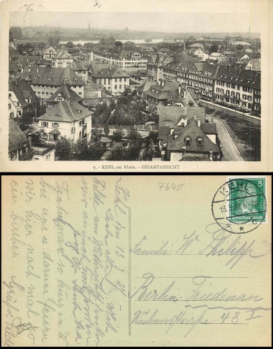 Kehl am Rhein o 13.3.1927
