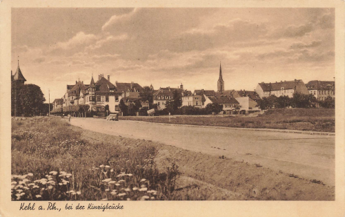 Kehl am Rhein bei der Kinzigbrücke *ca. 1920