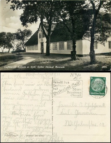 Sylt Keitum Heimat Museum  o 28.7.34