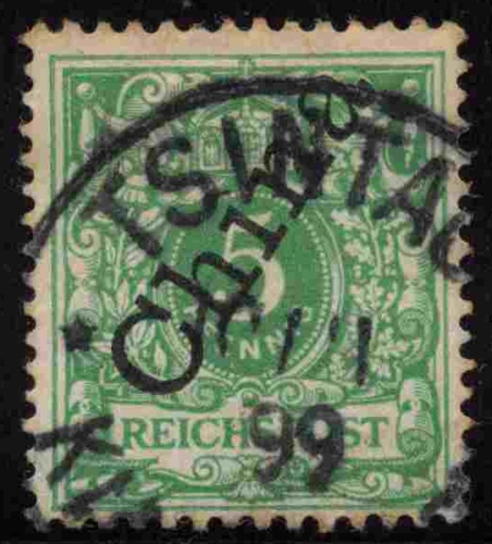Kiautschou Deutsche Post in China  Michel V2II Krone Adler o Tsintau 1899