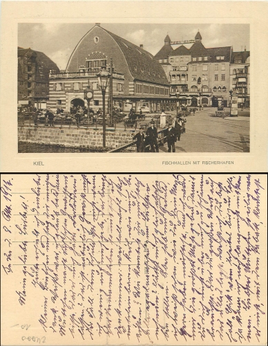 Kiel fish halls with fishing harbor gebr. ca.1917