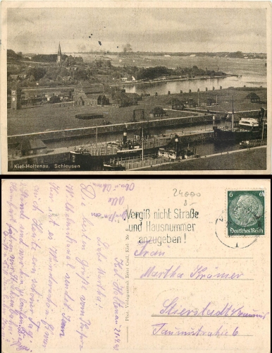 Kiel Holtenau locks on April 22, 1940