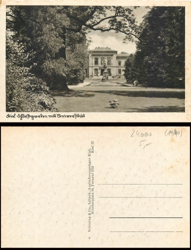 Kiel Castle Garden with University * ca.1930