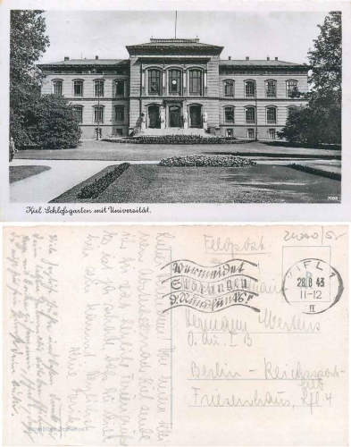 24000 Kiel Universität o 28.8.43