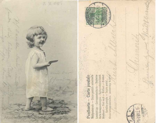 Child little girl o 8.7.1905