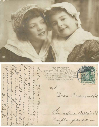 Children two girls real photo o 5.8.1907