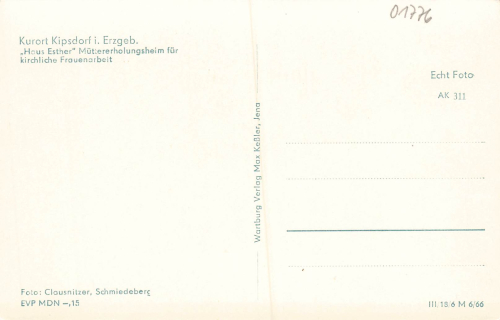 01776 Kipsdorf Haus Esther Convalescent home for mothers *approx. 1960