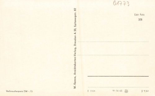 01773 Kipsdorf Erzgebirge Cafe Pietsch * 1961