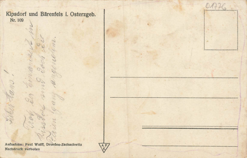 01773 Kipsdorf und Baerenfels Erzgebirge * um 1930