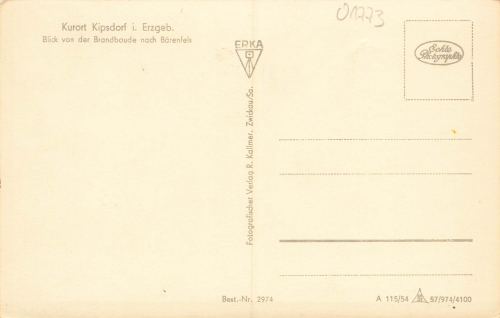 01773 Kipsdorf Erzgebirge Brandbaude * 1954