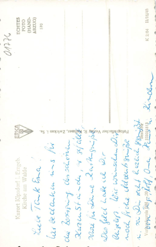 01773 Kipsdorf Erzgebirge Kirche im Walde gebraucht 1964