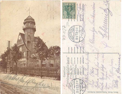 Kirchhoerde Dortmund Gasthof Forstschloesschen o 30.6.1913