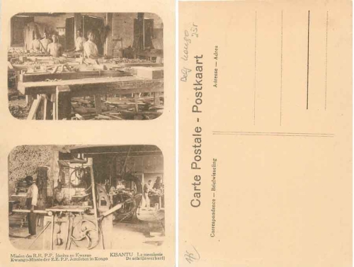Belgisch Kongo Kisantu M Schreinerwerkstatt *ca. 1920