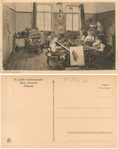 64846 Kleinzimmer, St. Josefs-Knabenanstalt, shoemaking * approx. 1920