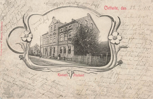 01998 Klettwitz Niederlausitz Clettwitz Postamt Jugendstilkarte o 1902