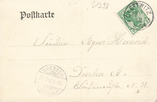 01998 Klettwitz Niederlausitz Clettwitz Postamt Jugendstilkarte o 1902