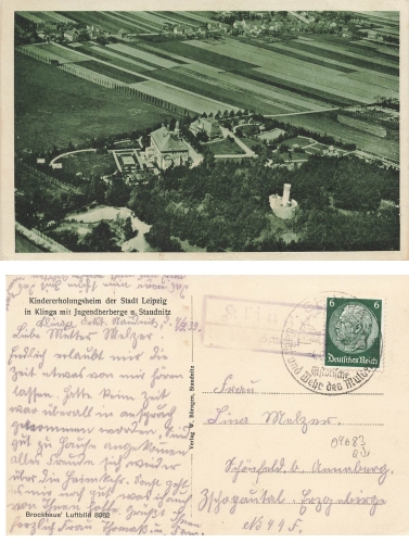 04683 Klinga via Grimma country postmark Parthenstein o 4.9.1939