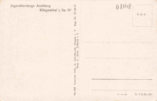 Klingenthal, Saxony: Aschberg Youth Hostel – circa 1950