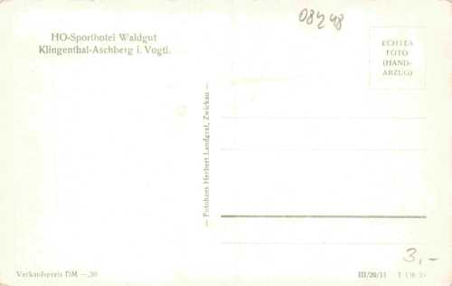 Klingenthal Sachsen HO Sporthotel Waldgut * 1959