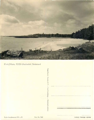 17192 Klink Mueritz FDGB Urlauberdorf Badestrand *1962 Hanich0745