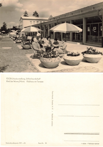 17192 Klink Mueritz Holiday settlement clubhouse with terrace *1964