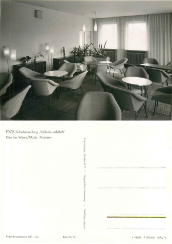 Klink Müritz Urlaubersiedlung Lesezimmer *1962