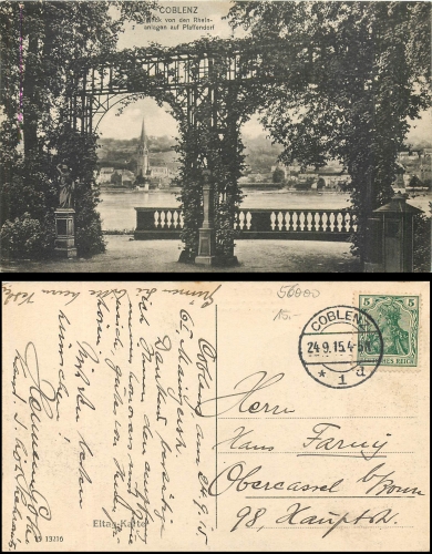 Koblenz Rheinanlagen o 24.09.1915