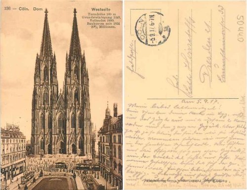 Köln Dom Westseite o 5.9.1917