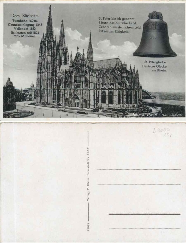 Cologne Cathedral south side with St. Peter bell * ca. 1930