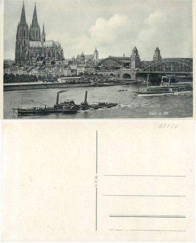 Cologne Rhine steamer "Mathias Sinn's" with Dom AK *around 1930