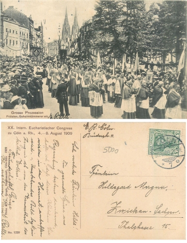 Cologne XX. International Eucharistic Congress 1909 Great Procession o September 30, 1909