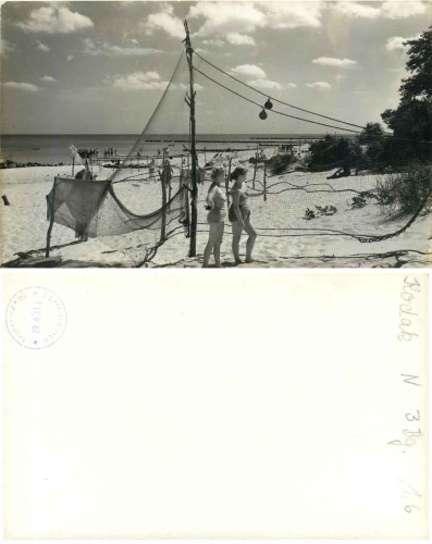17459 Koelpinsee Usedom beach printer's copy around 1958 Hanich