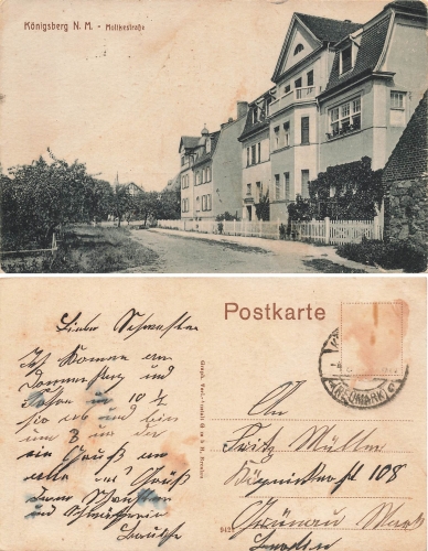 Koenigsberg Neumark Moltkestrasse Chojna o um 1920